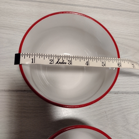 Everyday white Christmas porcelain Nesting Bowls set of 3 Merry, Noel, Joy. - Picture 5 of 11